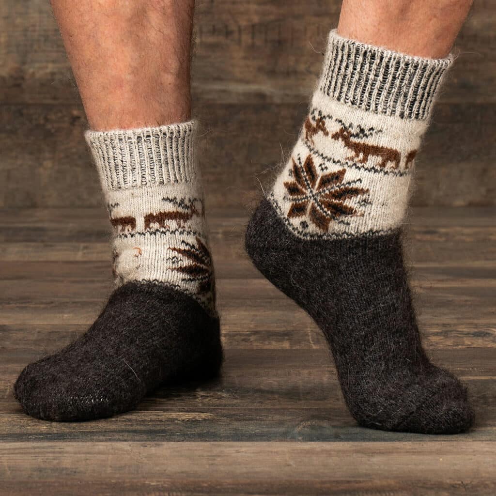 Geitenwollen sokken - Snezhan